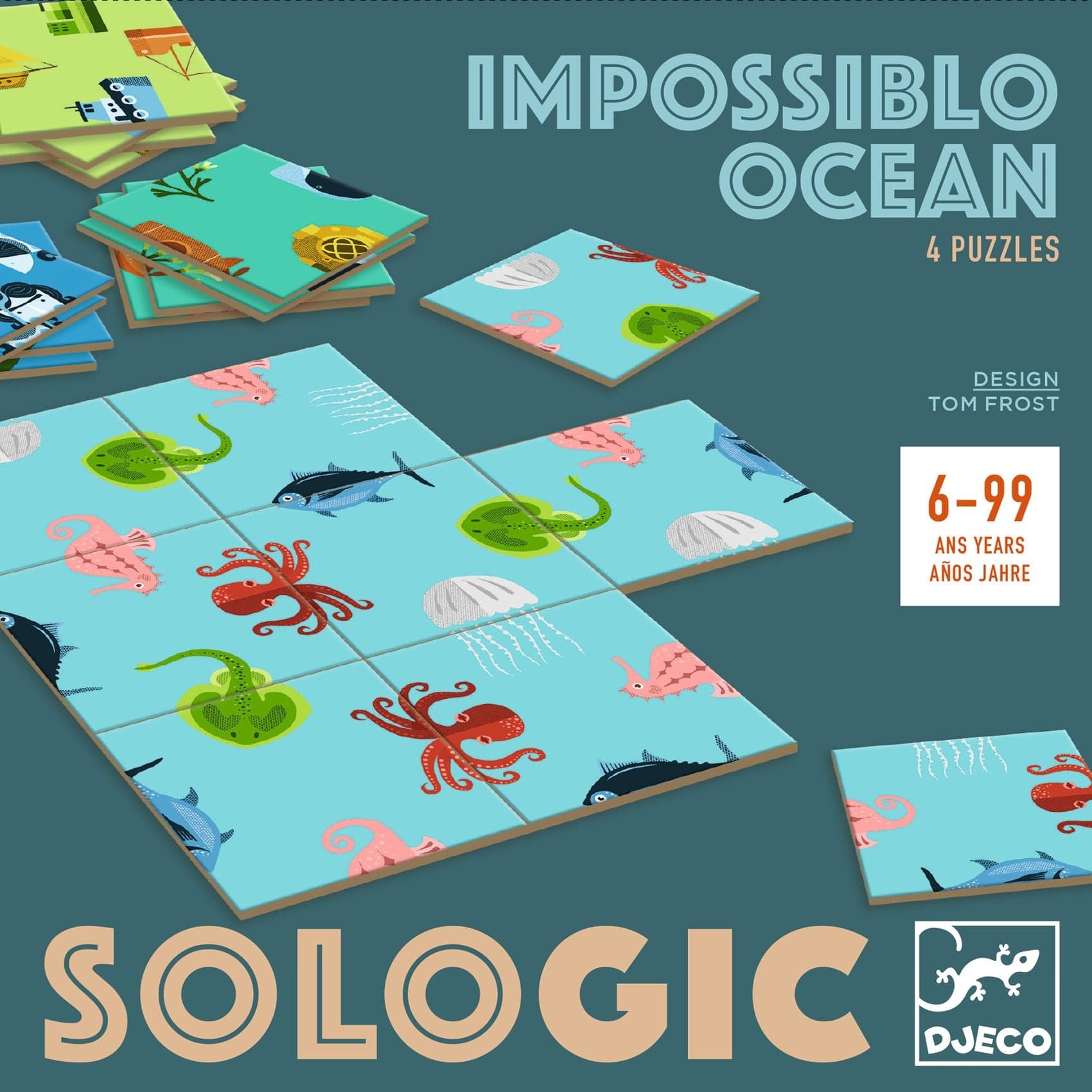 DJECO Juegos de memoria y lógica Juego de Lógica Impossible Ocean - Djeco DJ00807