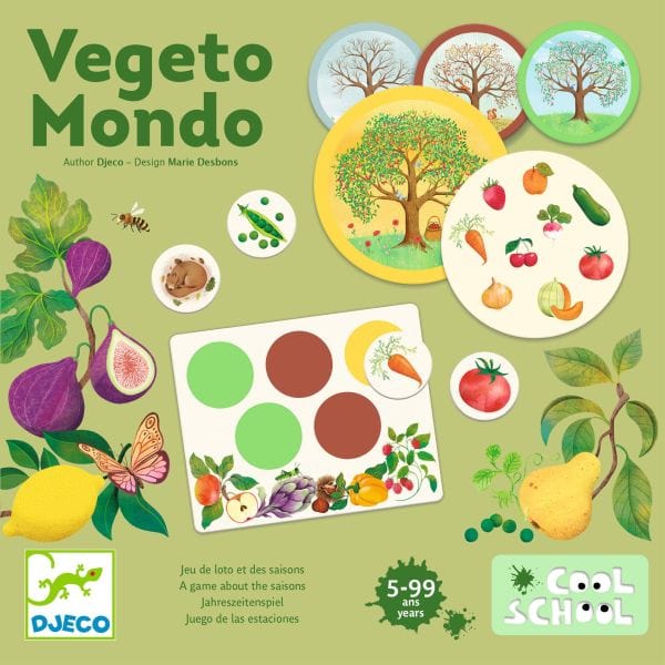 DJECO Juegos de memoria y lógica Juego de mesa Vegeto Mondo DJ00809