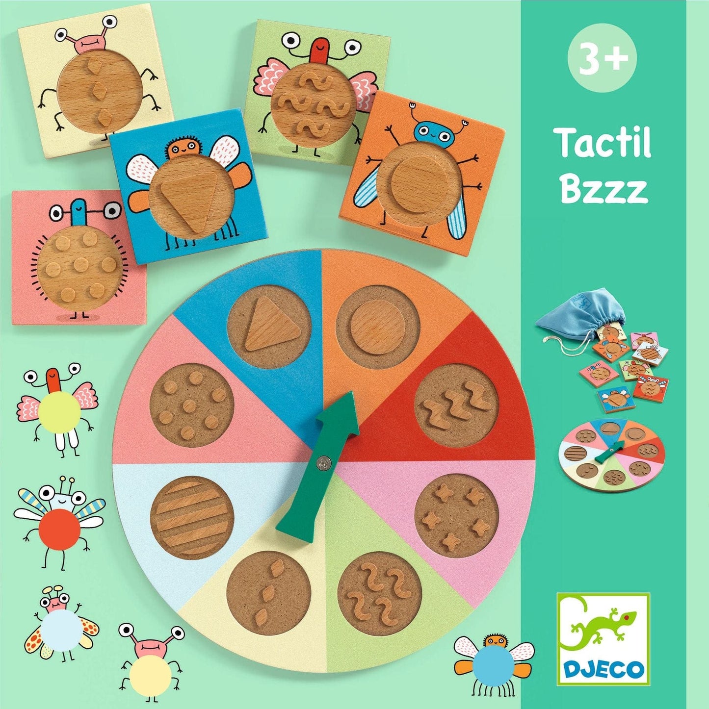 DJECO Juegos de memoria y lógica Juego Educativo Tactil Bzzz DJ08259