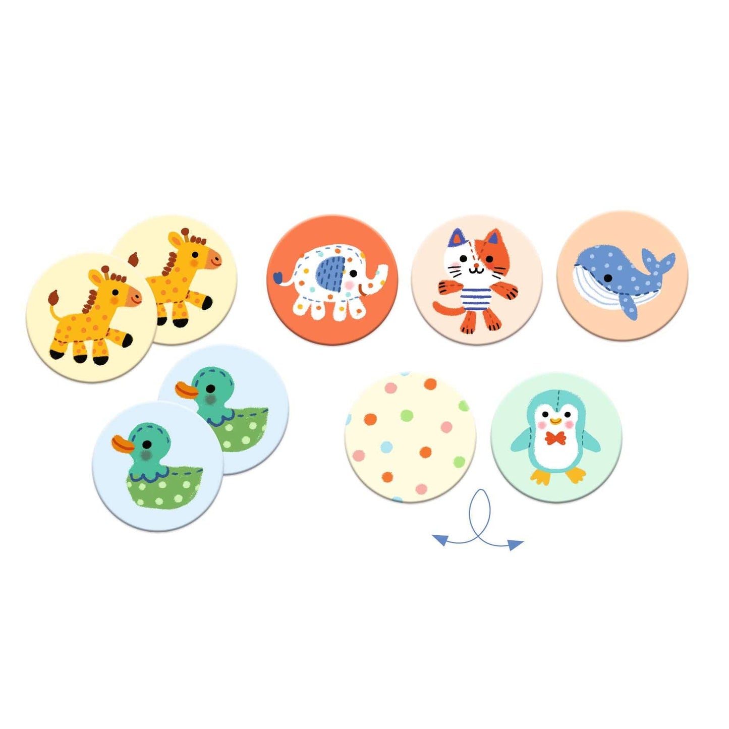 Djeco Juegos de memoria y lógica Memorice animales - peluches DJ08264