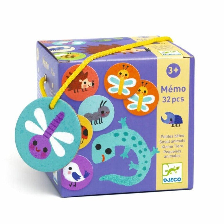 DJECO Juegos de memoria y lógica Memorice Animales Pequeños