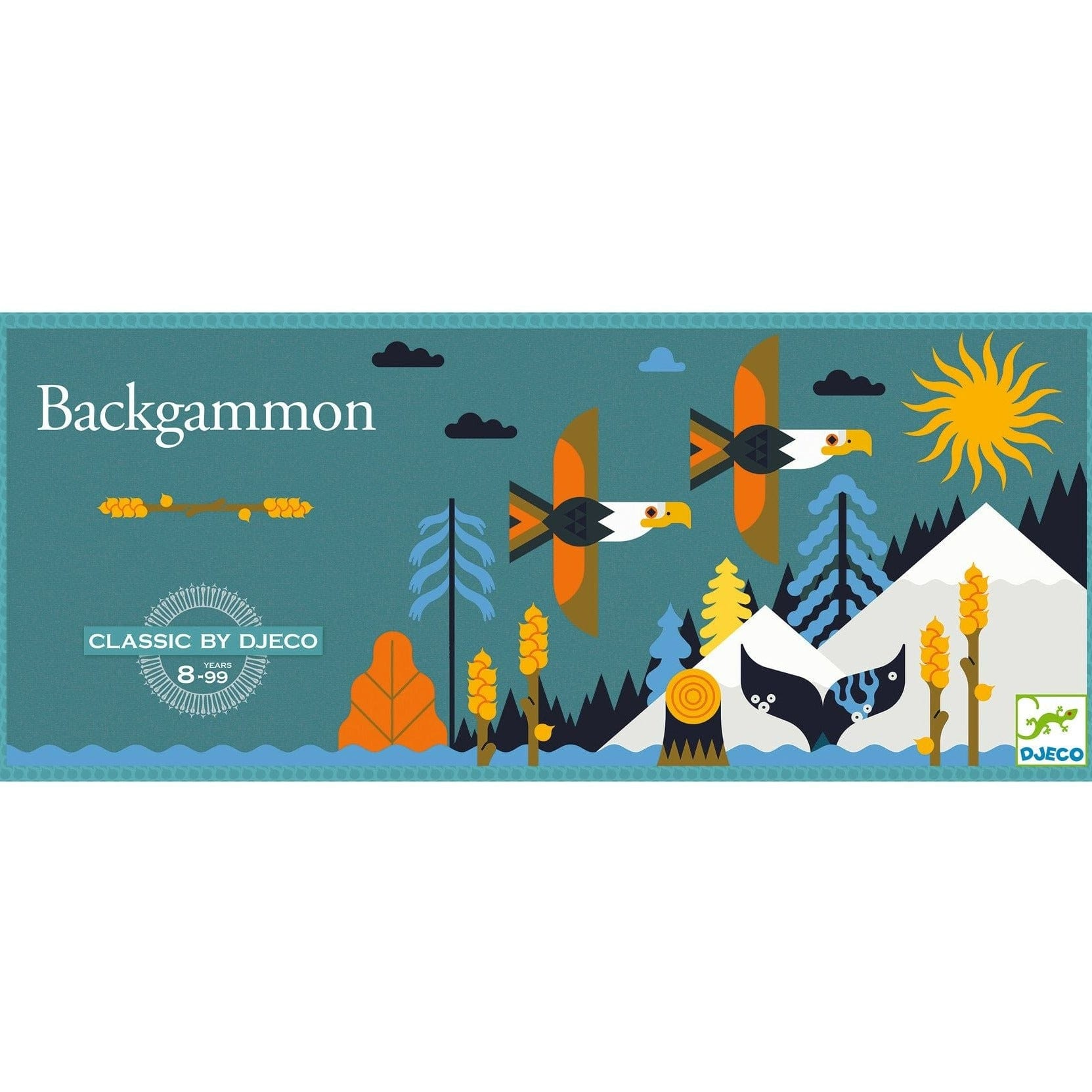 DJECO Juegos de mesa Juego Clásico Backgammon DJ05235