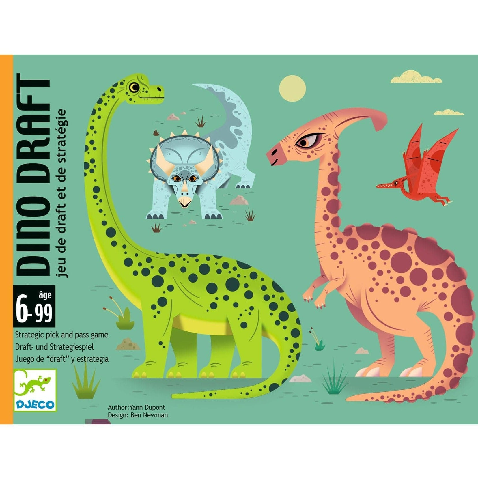 DJECO Juegos de mesa Juego de Cartas Dinosaurio DJ05188