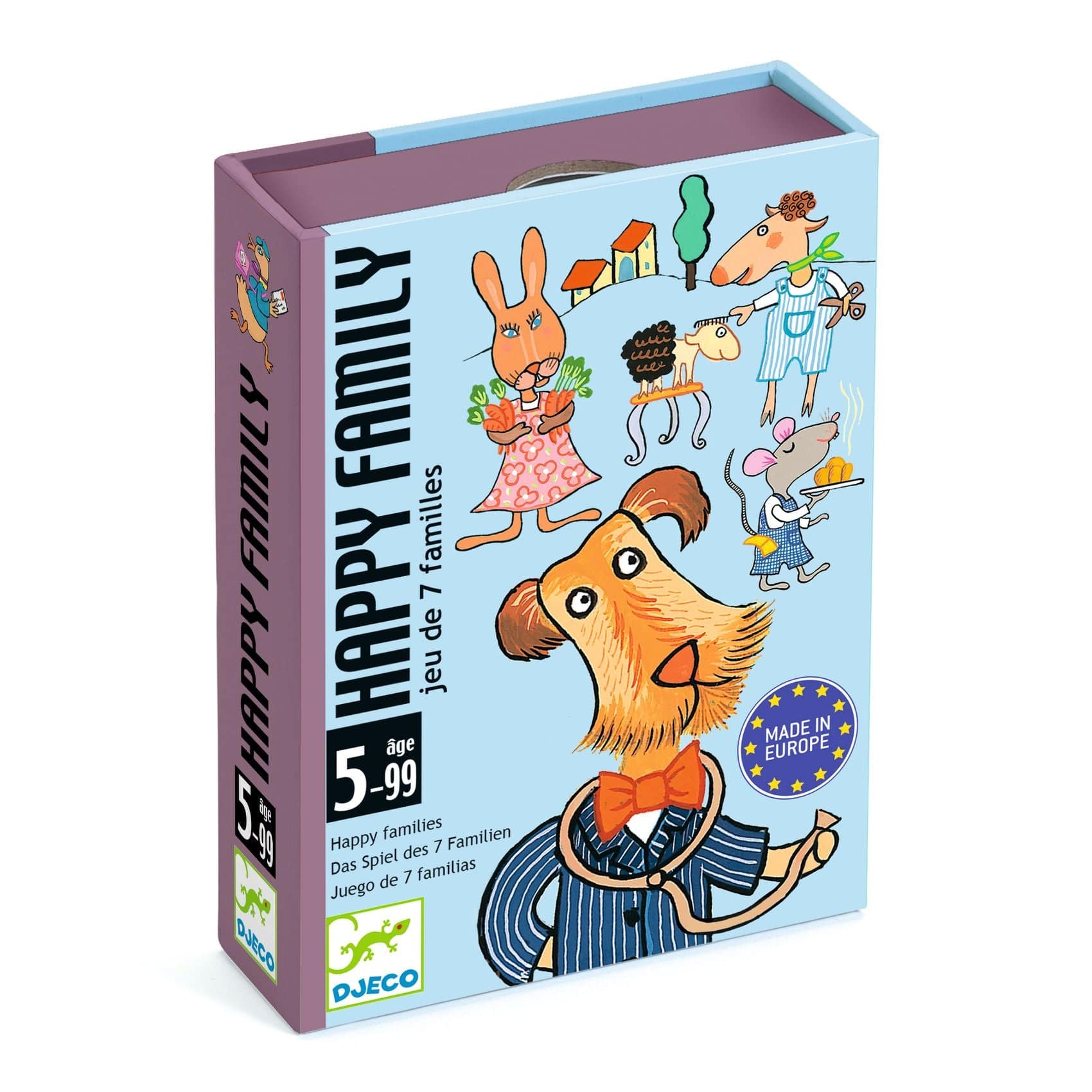 DJECO Juegos de mesa Juego de Cartas Happy Family DJ05115