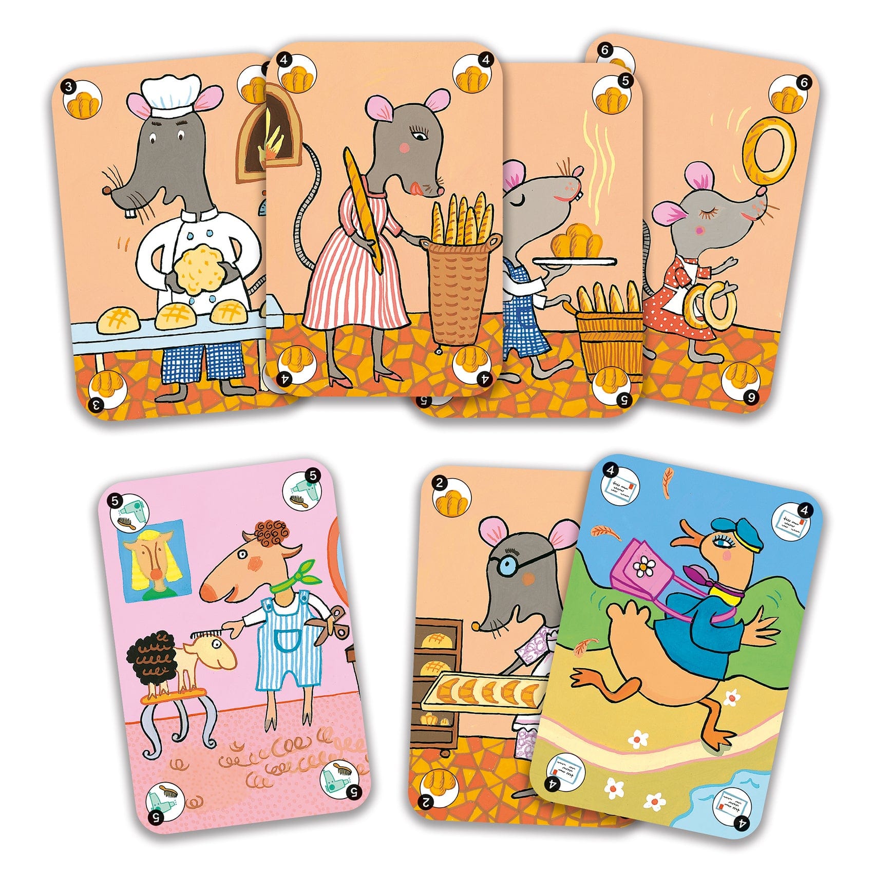 DJECO Juegos de mesa Juego de Cartas Happy Family DJ05115