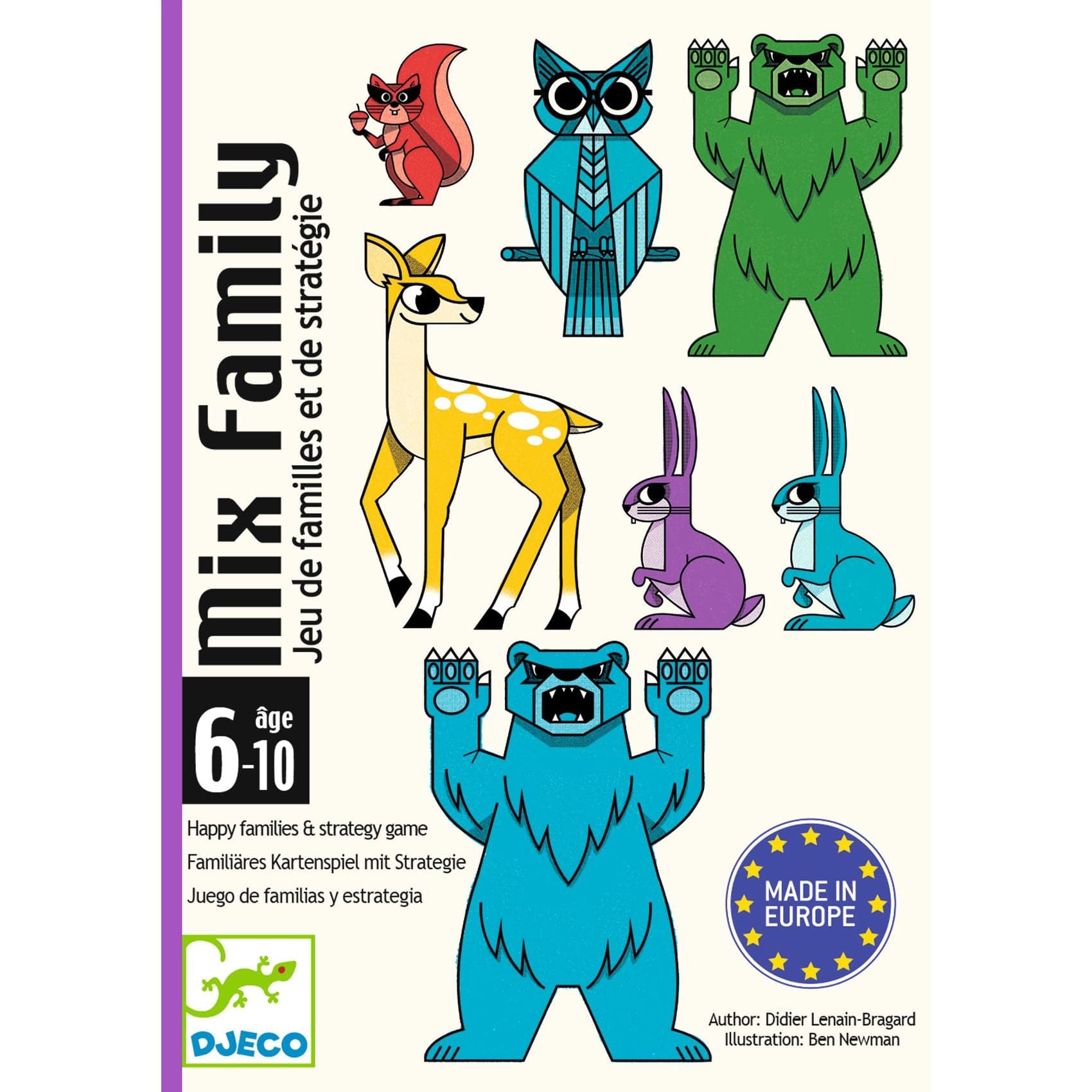 DJECO Juegos de mesa Juego de Cartas Mix Family DJ05083