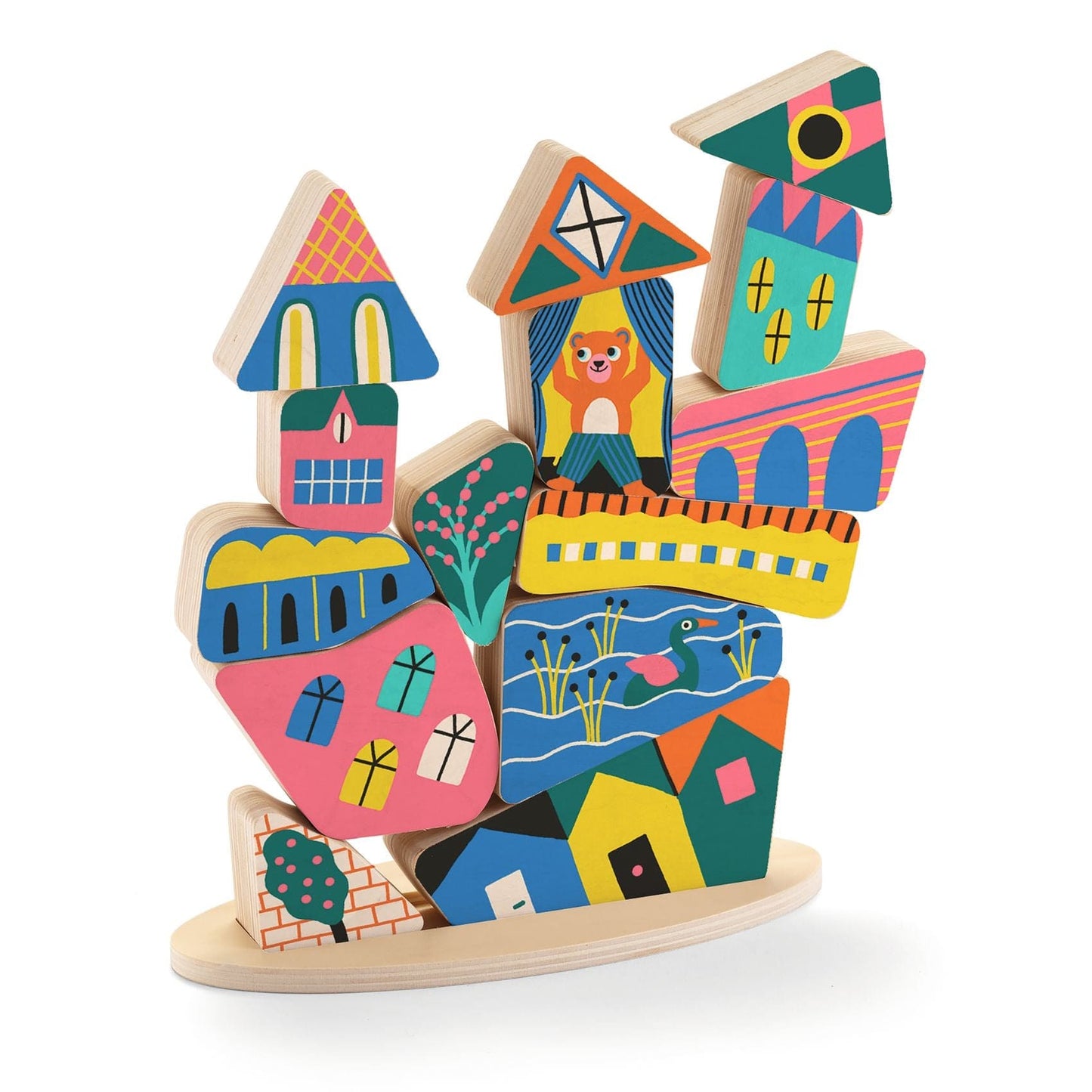 DJECO Juegos de mesa Juego de construcción Ze Stakaboom DJ06438