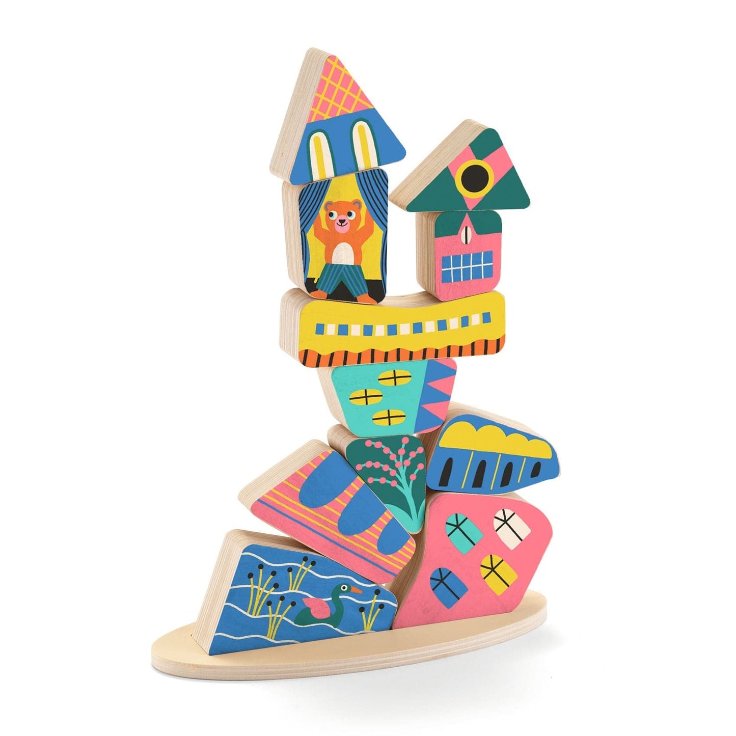 DJECO Juegos de mesa Juego de construcción Ze Stakaboom DJ06438