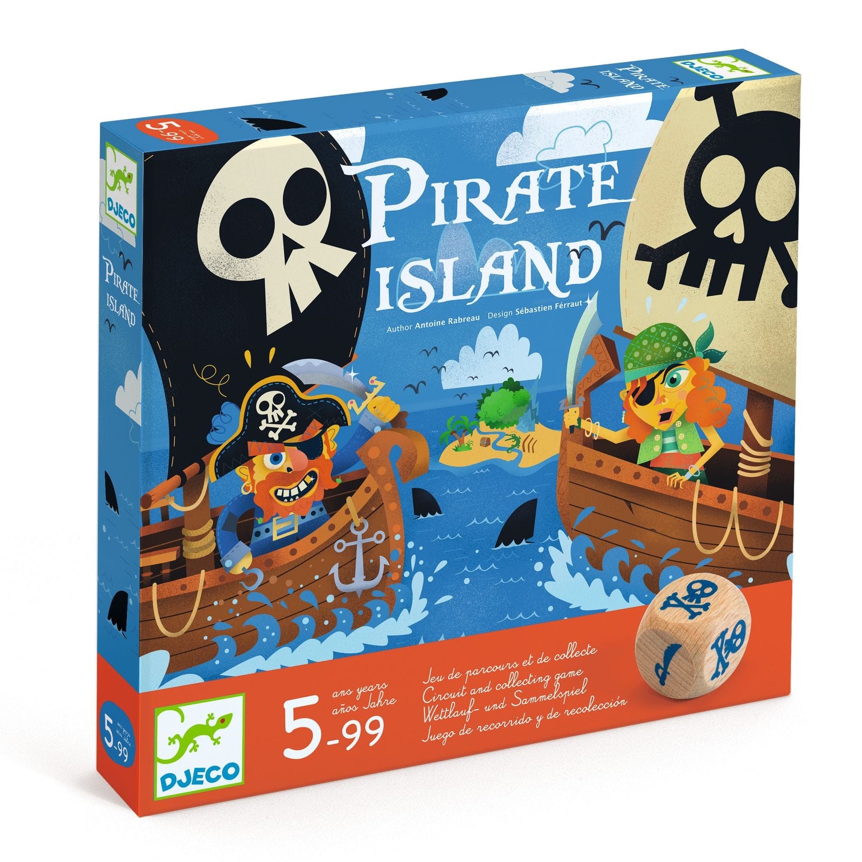 DJECO Juegos de mesa Juego de mesa Isla pirata DJ08595
