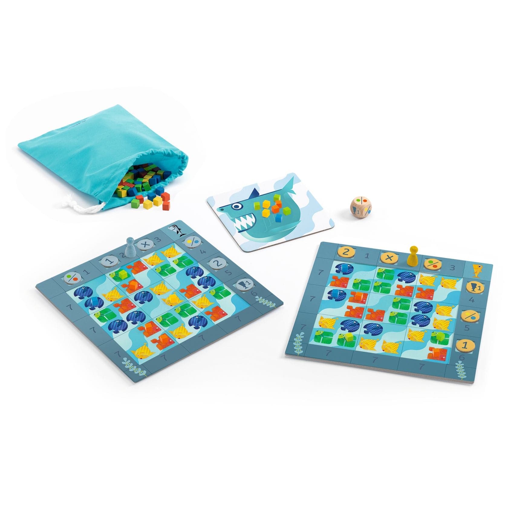 DJECO Juegos de mesa Juego de mesa pez y tiburón DJ00805