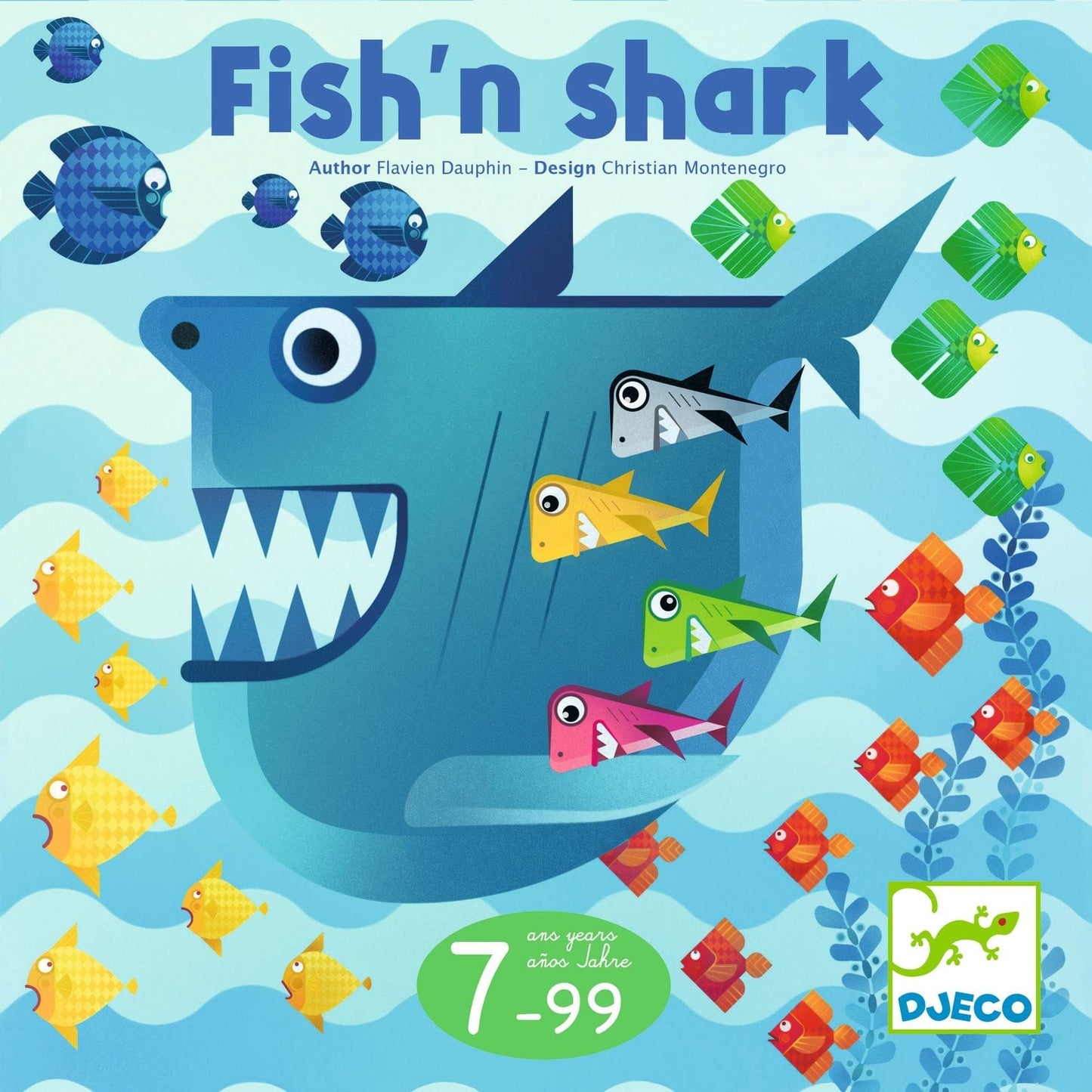 DJECO Juegos de mesa Juego de mesa pez y tiburón DJ00805