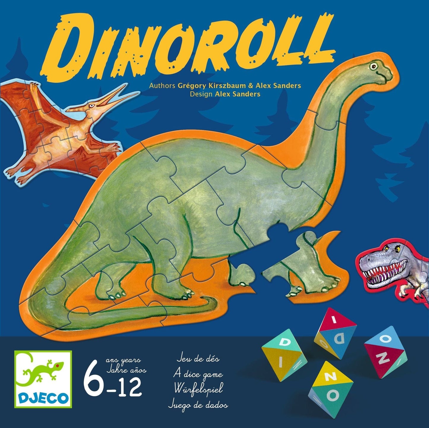 Djeco Juegos de mesa Juego de mesa y puzzle Dinoroll - Djeco DJ00822
