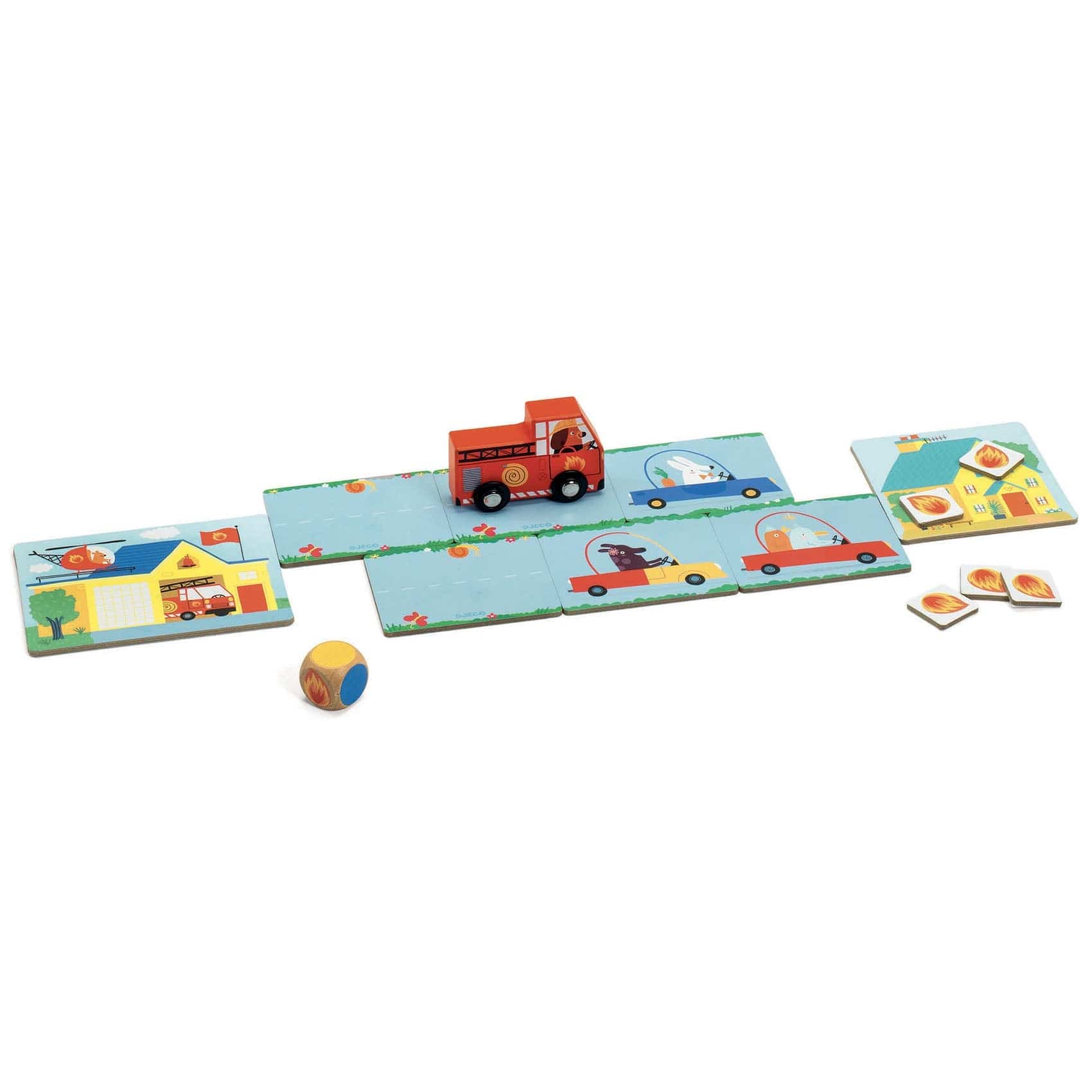 Djeco Juegos de mesa Pin Pon! Juego de mesa de fuego DJ08571