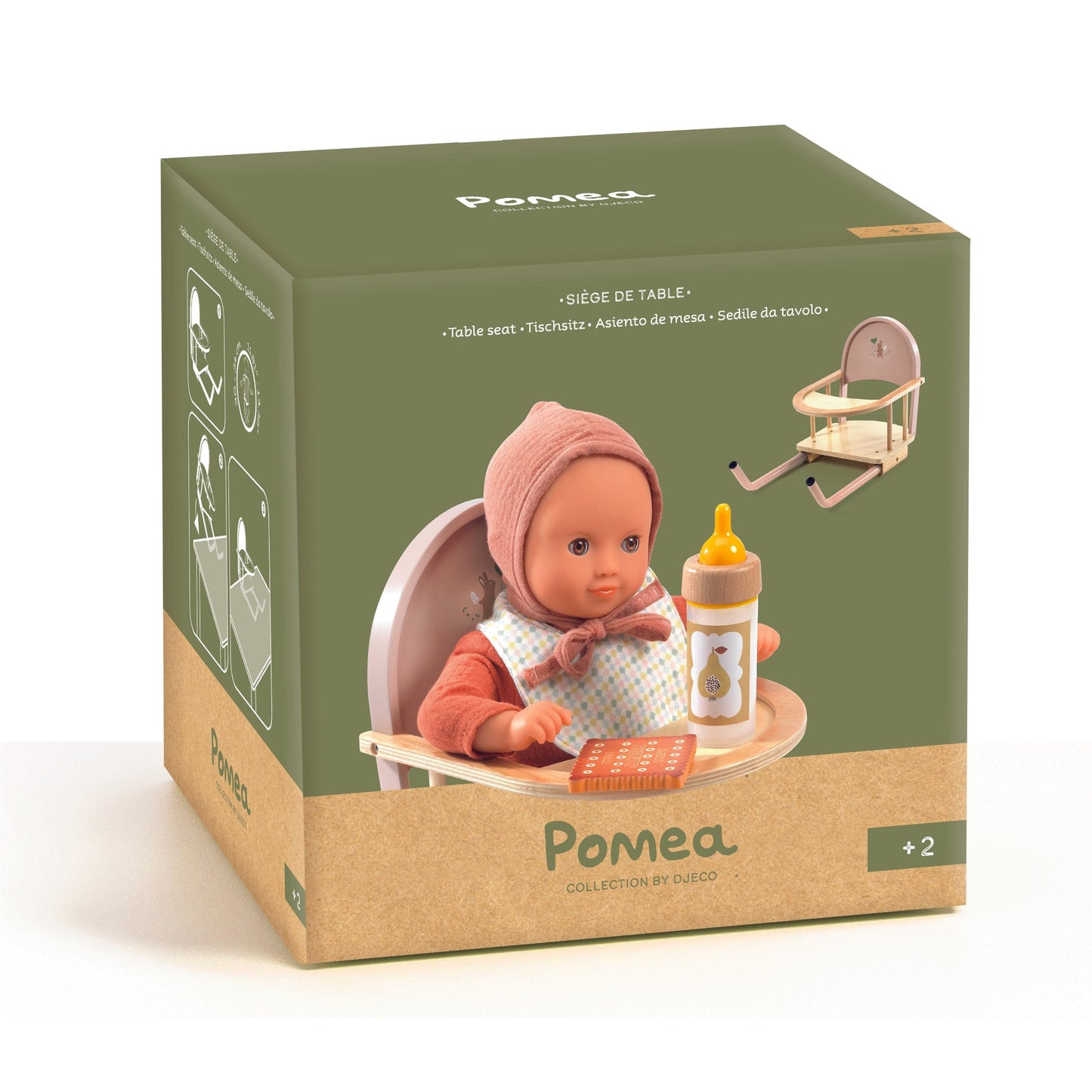 DJECO Juegos de roles Asiento de mesa para muñecas Pomea DJ07780