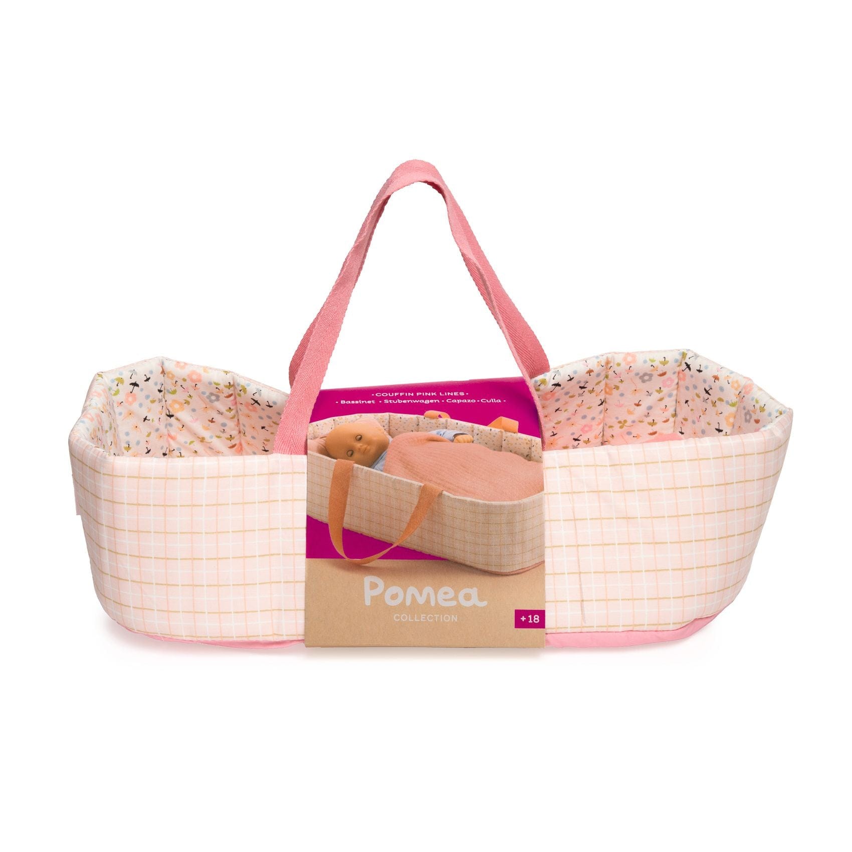 DJECO Juegos de roles Bassinet Líneas Rosas para muñecas pomea DJ07844