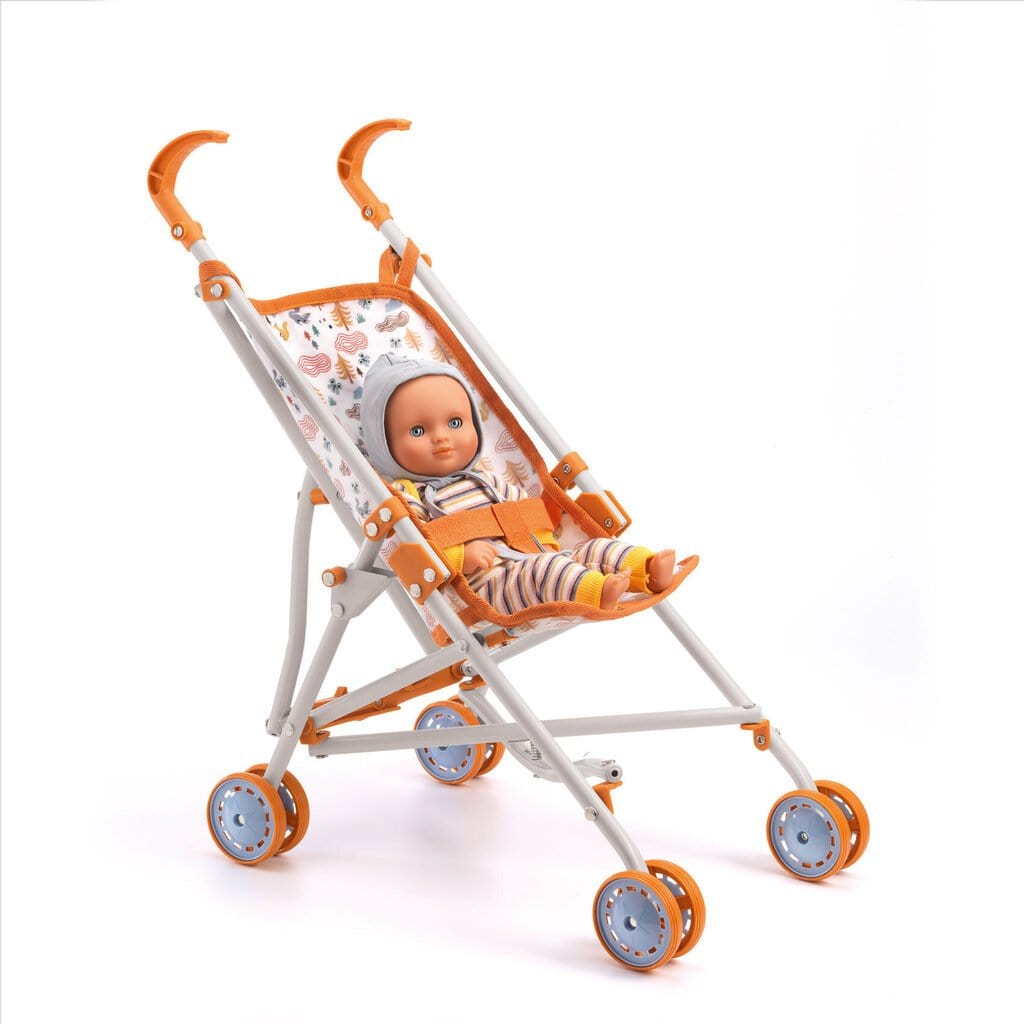 DJECO Juegos de roles Cochecito de Bosque 54 cm Pomea