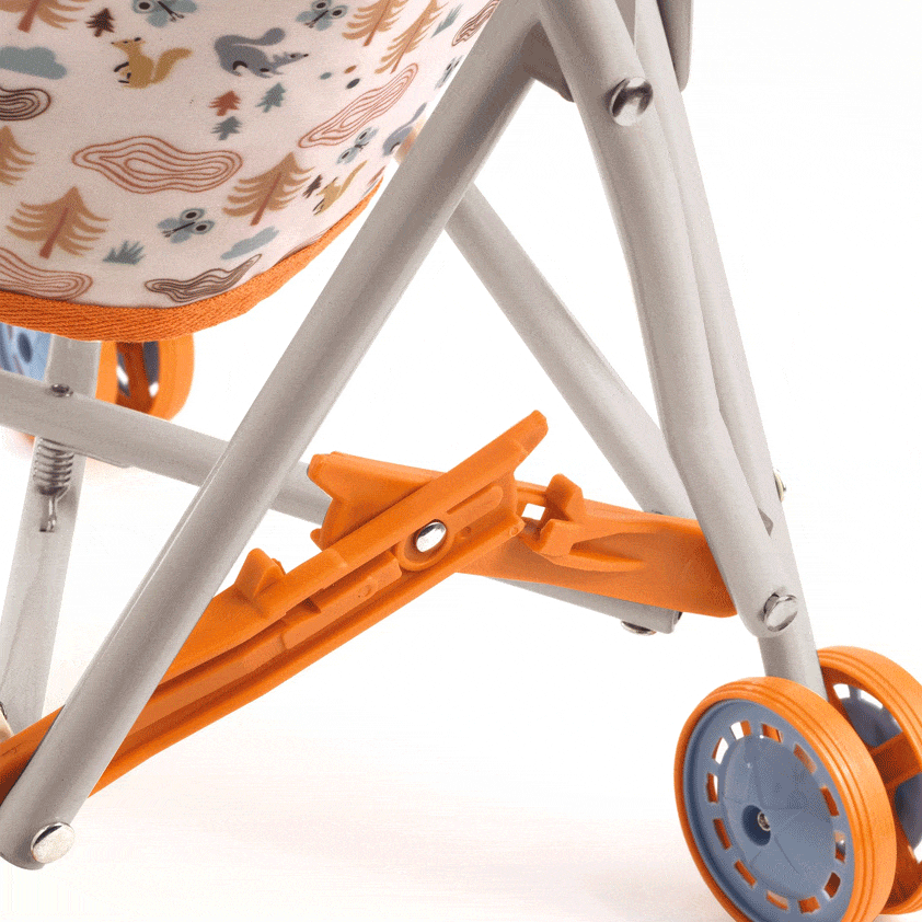 DJECO Juegos de roles Cochecito de Bosque 54 cm Pomea
