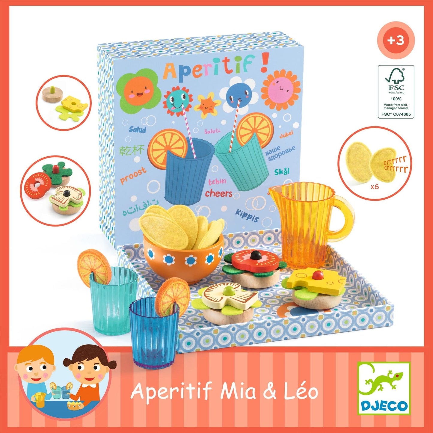 DJECO Juegos de roles Juego de Roles Set Aperitivo - Djeco DJ05513