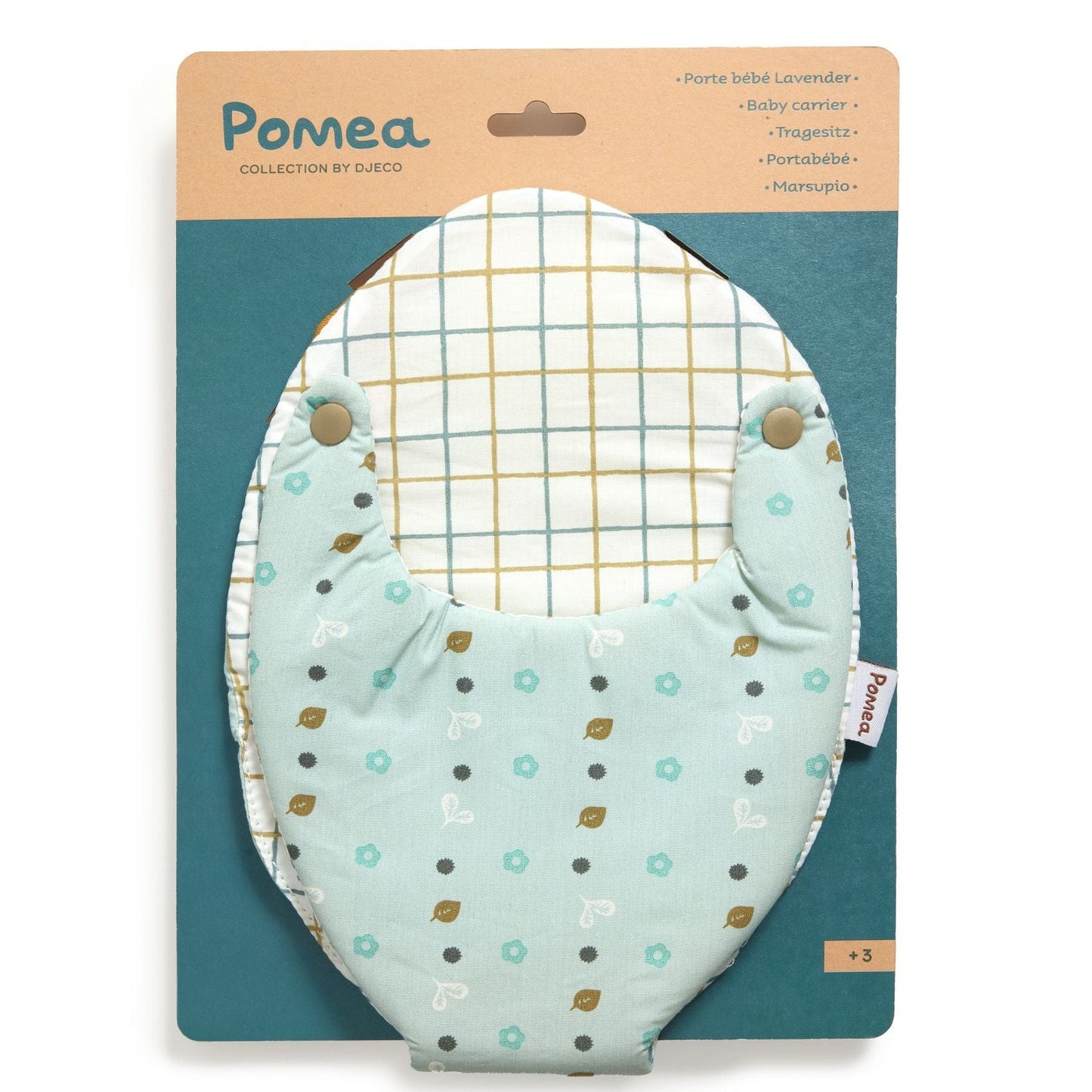 Djeco Juegos de roles Mochila porta bebé para muñeca pomea DJ07840
