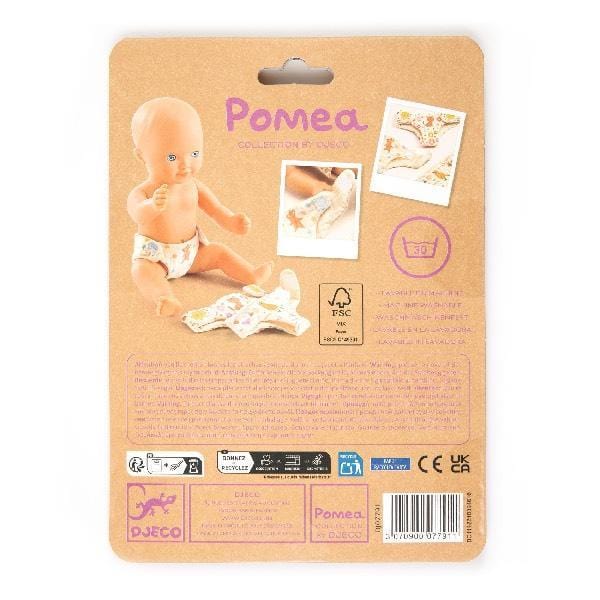 DJECO Juegos de roles Pañales para muñeca 3 unidades - Pomea DJ07791