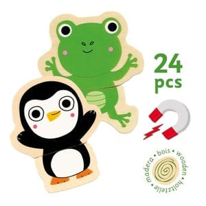 Djeco Juegos Magnéticos Juego de madera magnético Coucou  - Djeco DJ03118