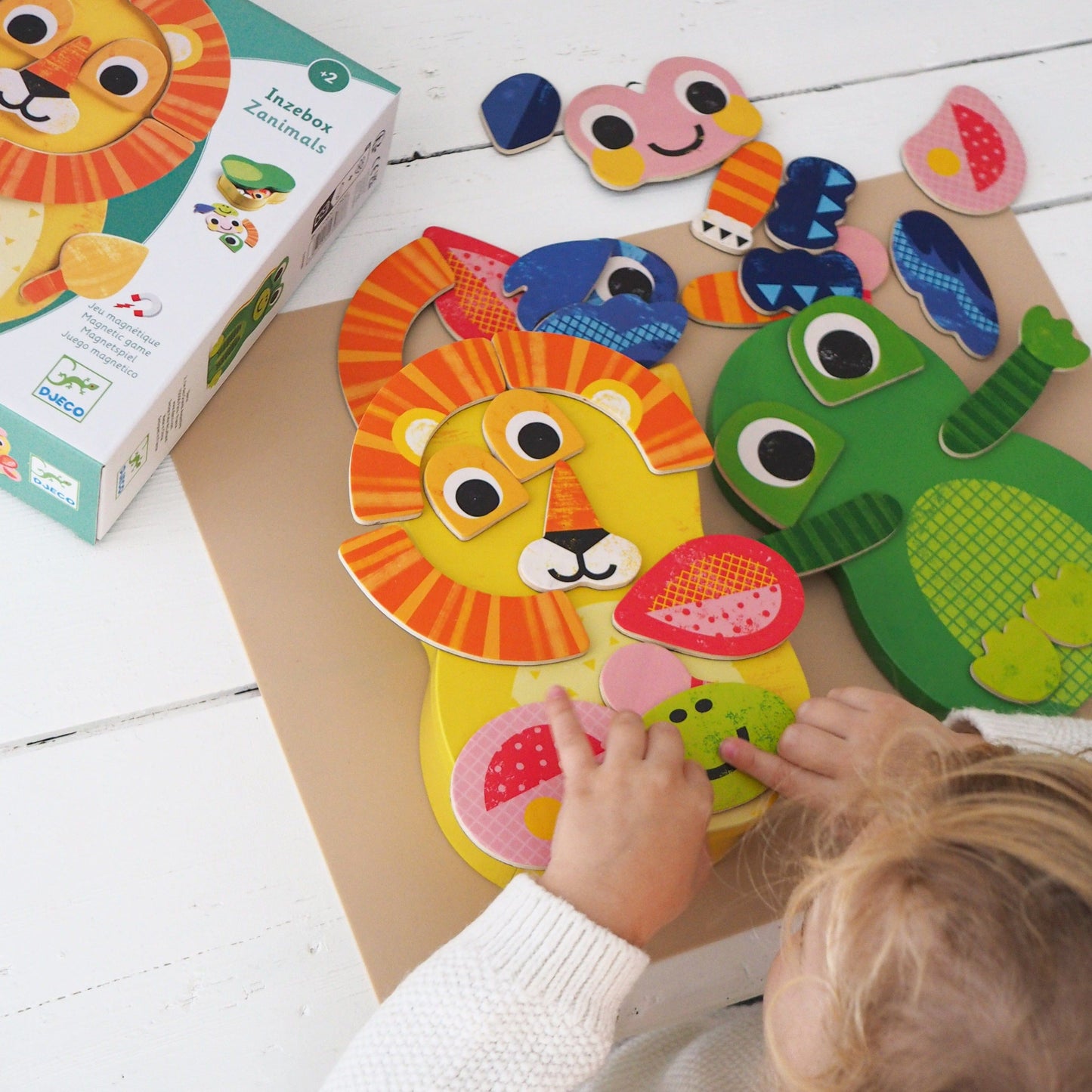 DJECO Juegos Magnéticos Juego de madera magnético-Zanimals DJ03088