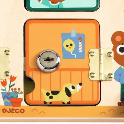 Djeco Juguetes de madera Juego de Cerraduras Cabanalock - Djeco DJ01659