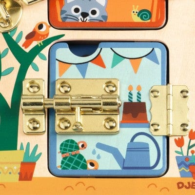 Djeco Juguetes de madera Juego de Cerraduras Cabanalock - Djeco DJ01659