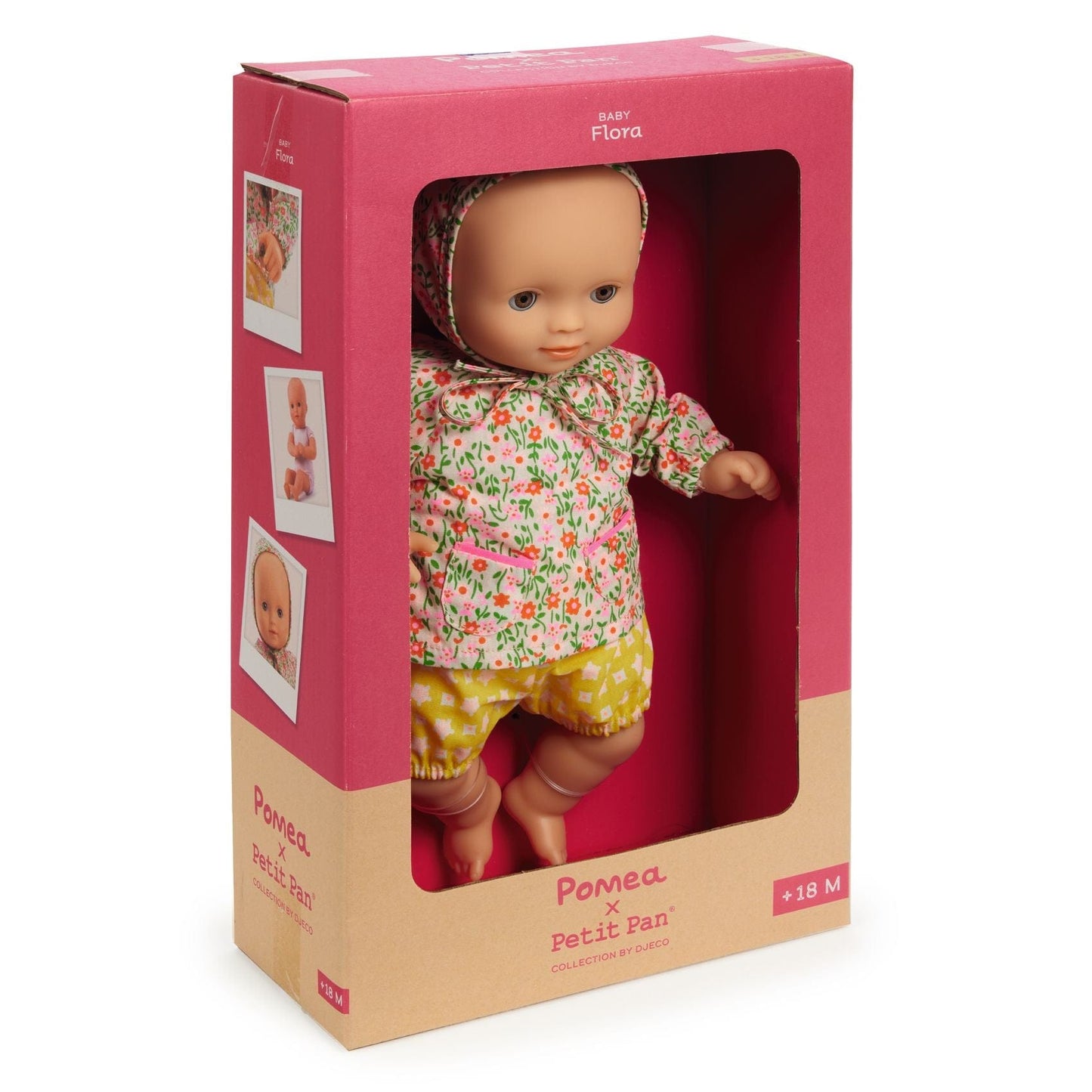 DJECO Muñec@s Bebé Pomea Poupon Baby Flora 32 cm DJ07751