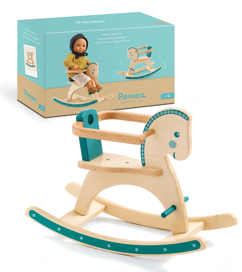 DJECO Muñecas Caballo balancín para muñecas "Pomea" DJ07799