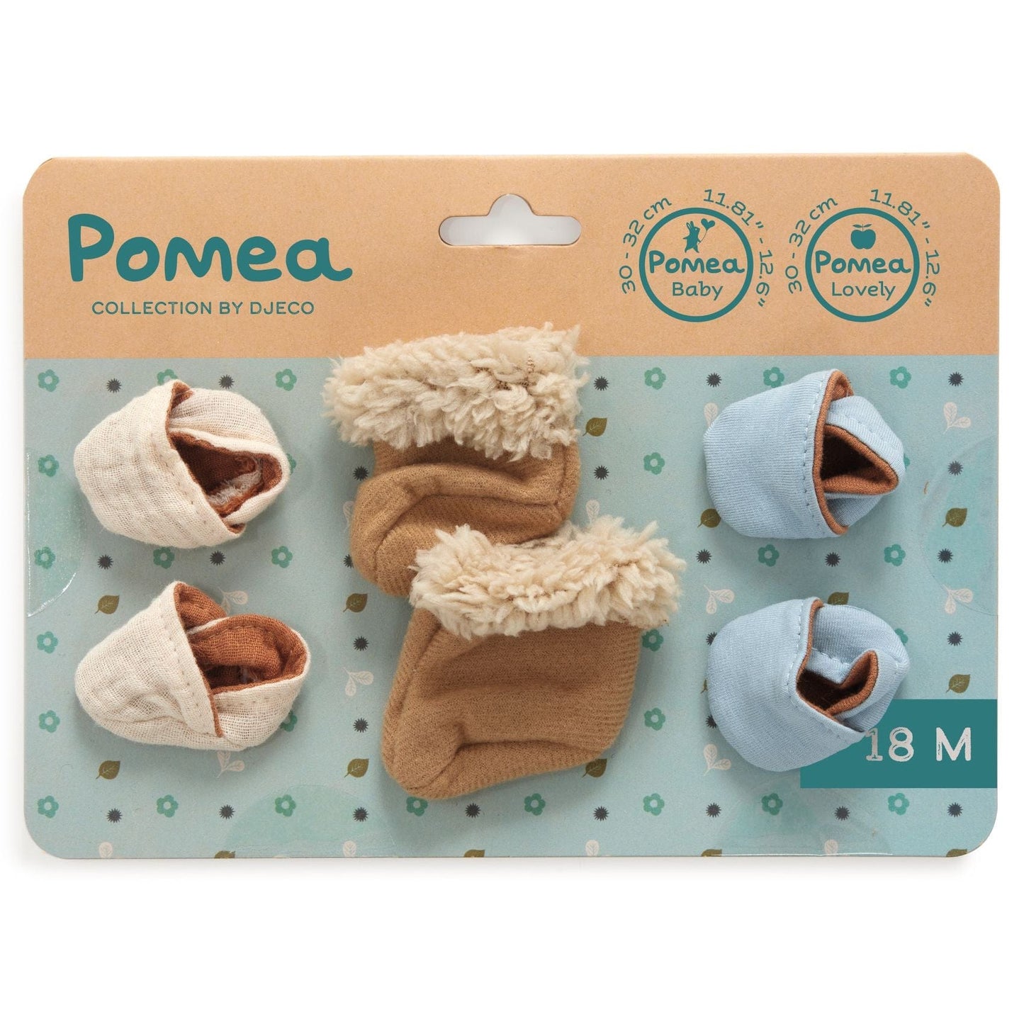 Djeco Muñecas Conjunto 3 Pares de Zapatillas - Pomea DJ07899