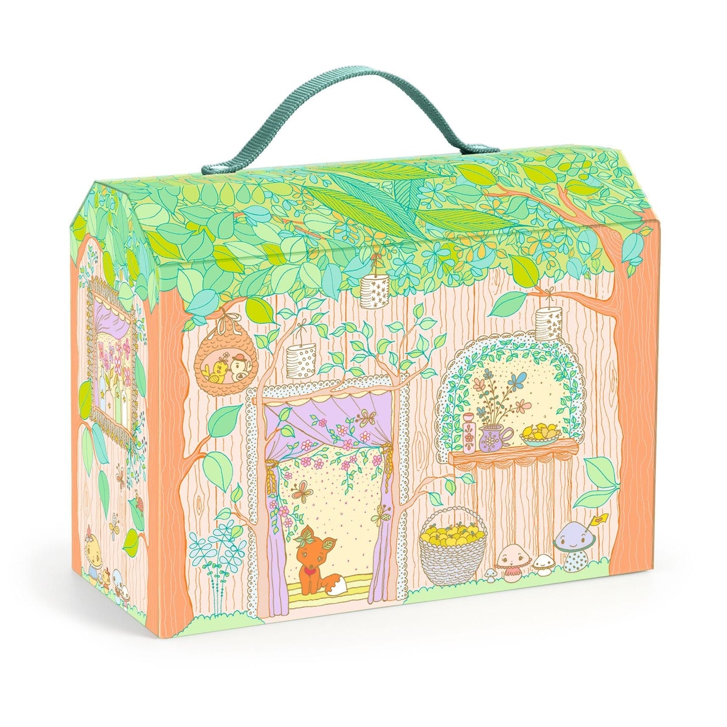 DJECO Muñecas Figura y Casa coleccionable Tinyly - La casa de Sylvia y Fox en el bosque - Djeco DJ06966