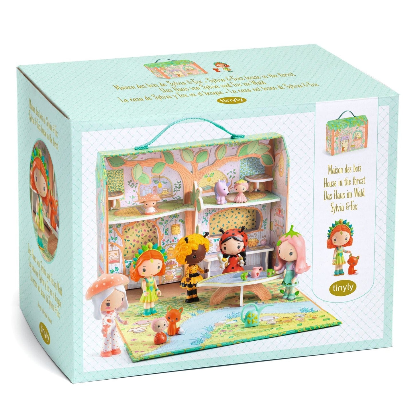 DJECO Muñecas Figura y Casa coleccionable Tinyly - La casa de Sylvia y Fox en el bosque - Djeco DJ06966