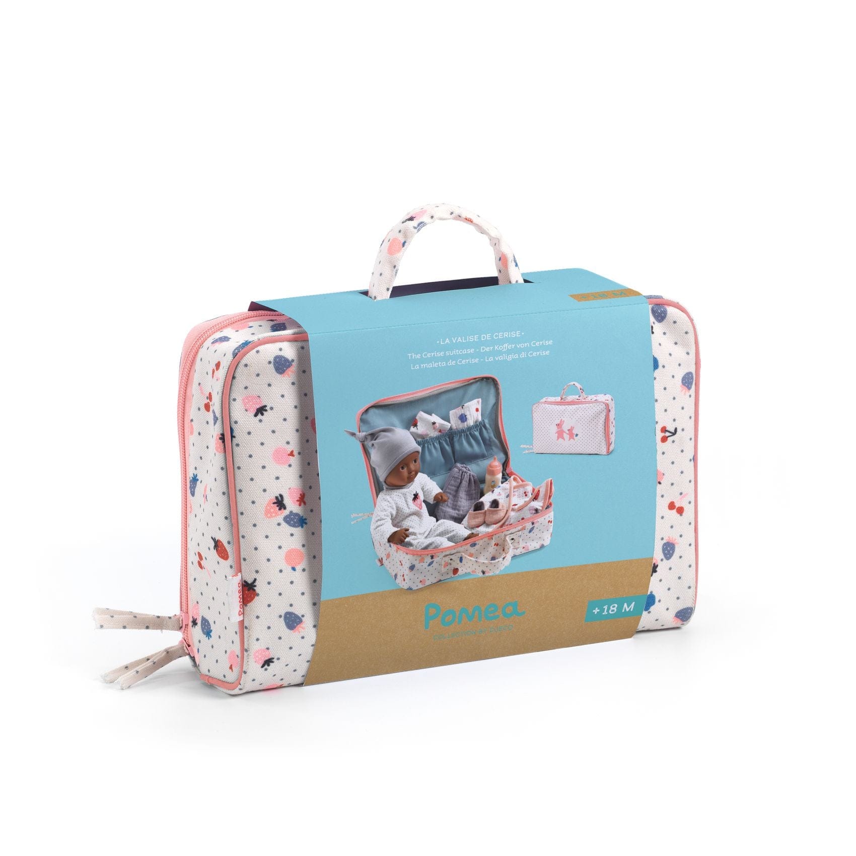 Djeco Muñecas La maleta con muñeca y accesorios de Cerise Pomea - Djeco DJ07867