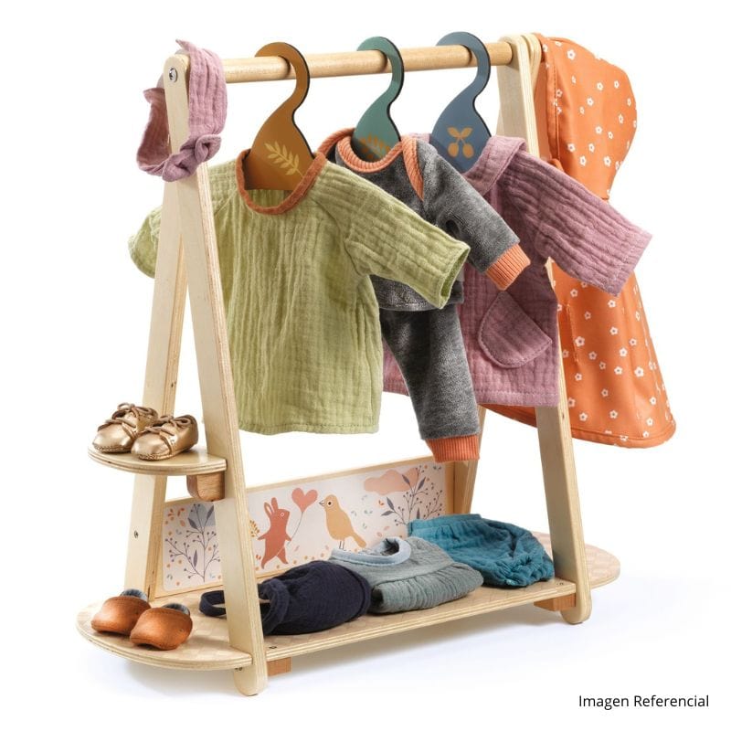 Djeco Muñecas Perchero para ropa de muñeca Pomea - Djeco DJ07782