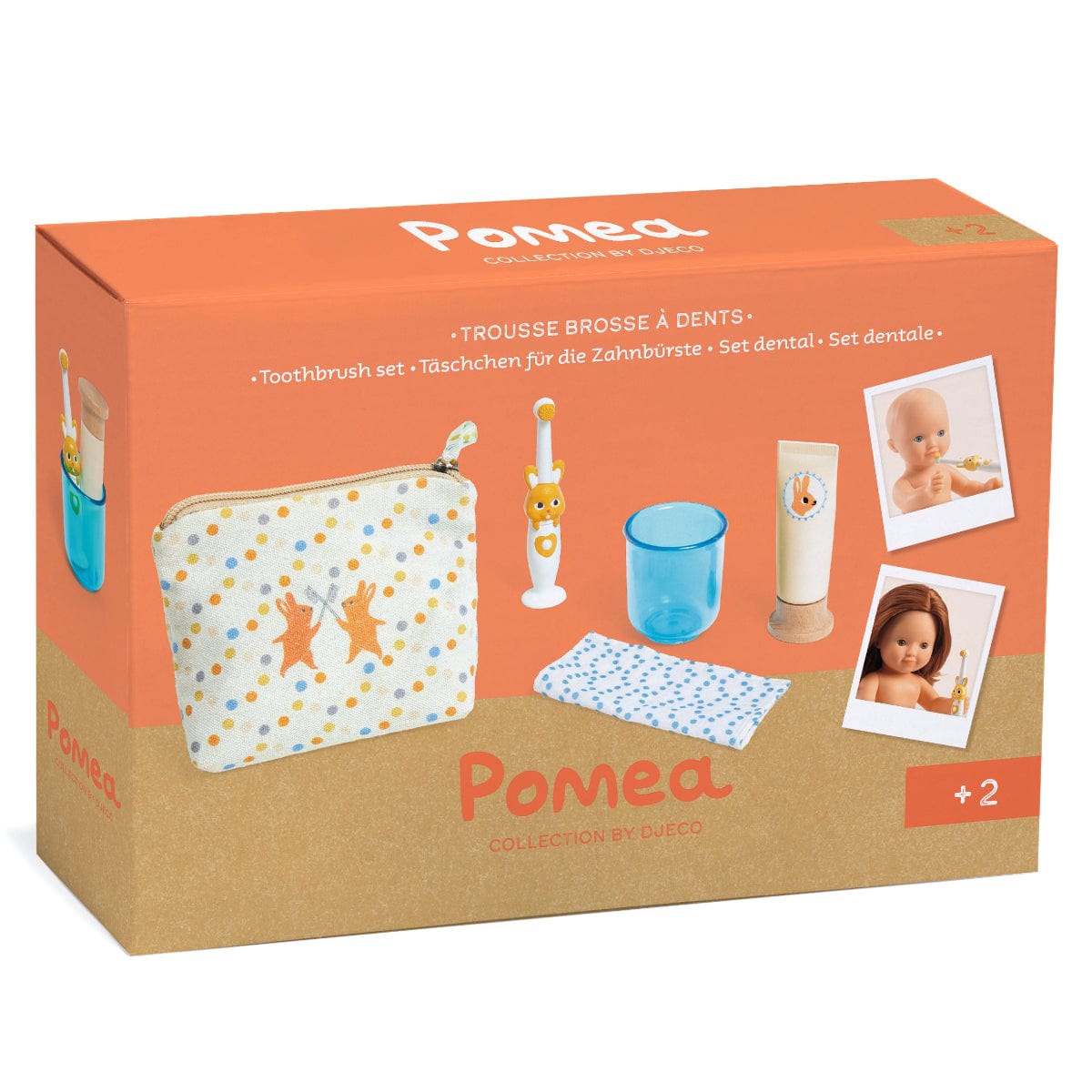 DJECO Muñecas Set Cepillo de Dientes Pomea - Djeco DJ07779