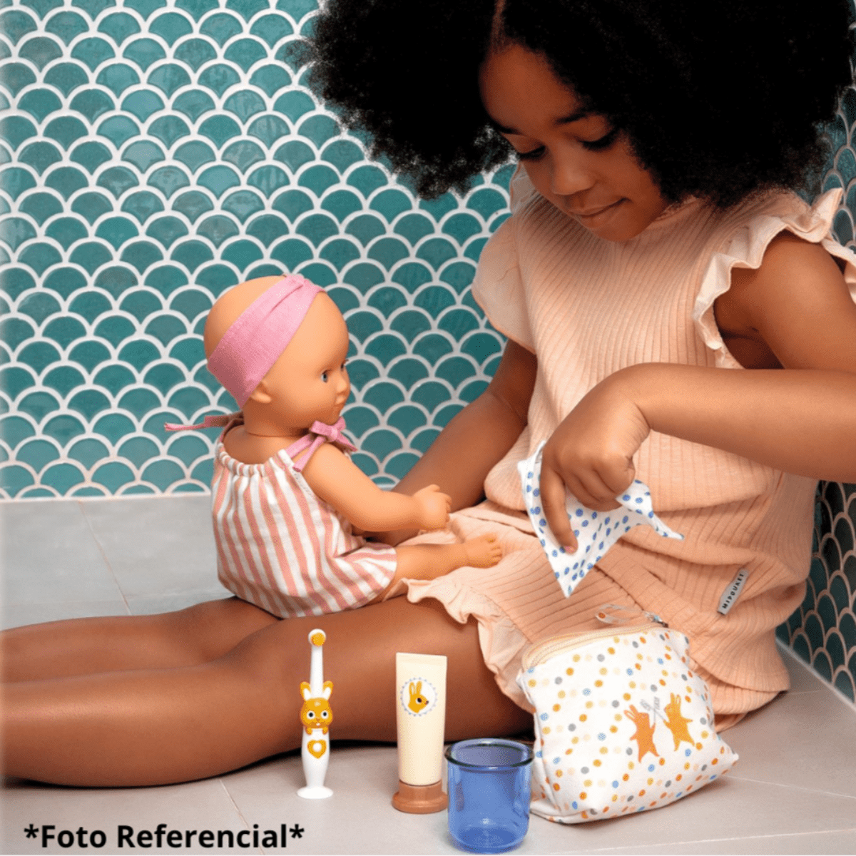 DJECO Muñecas Set Cepillo de Dientes Pomea - Djeco DJ07779