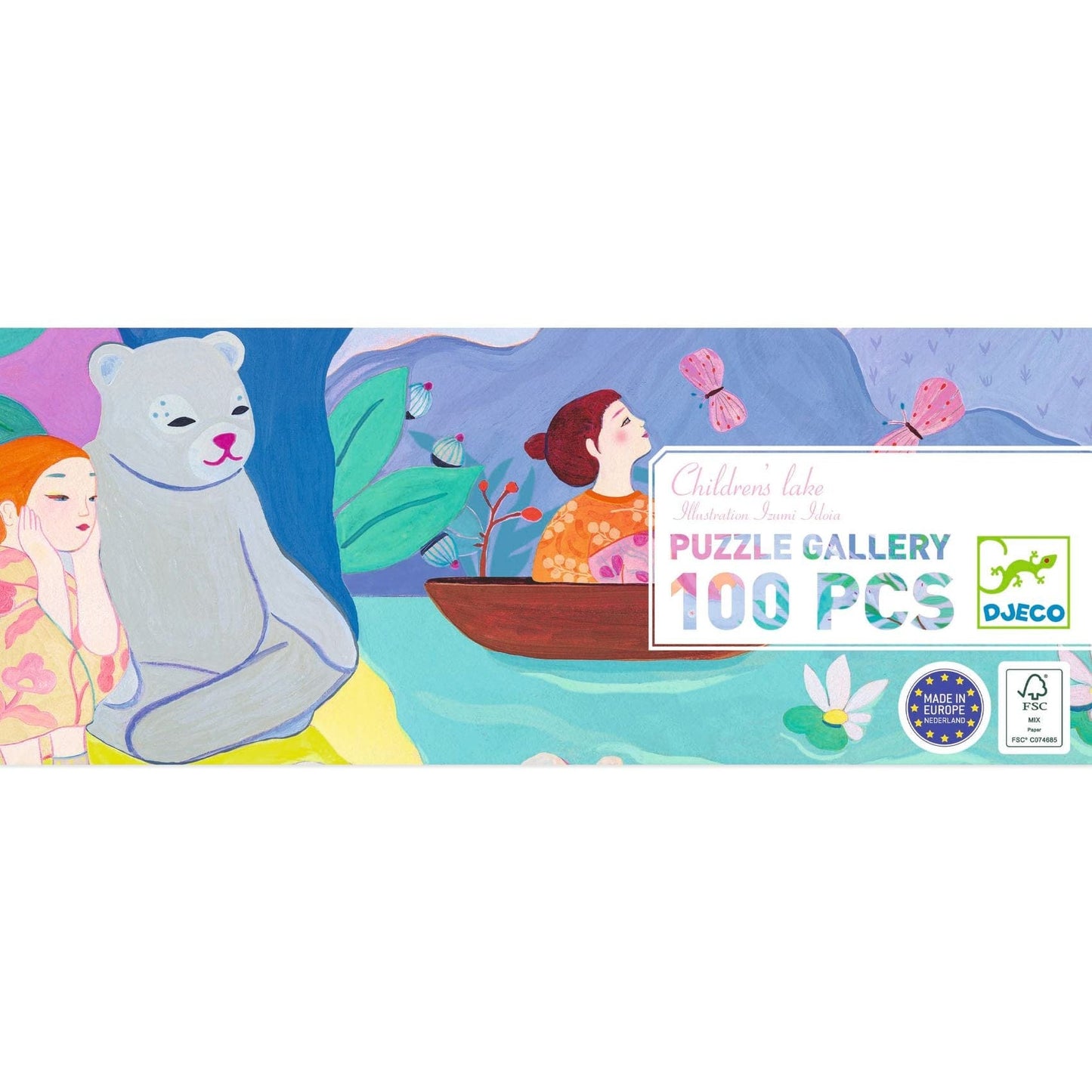 DJECO Puzzles y encajes Gallery Puzzle - Lago de los niños 100 piezas DJ07635