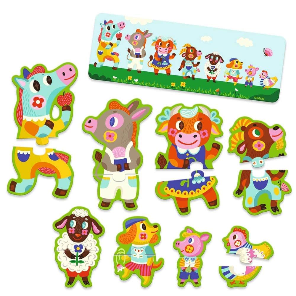 DJECO Puzzles y encajes Puzzle animales de la granja - Djeco DJ08266