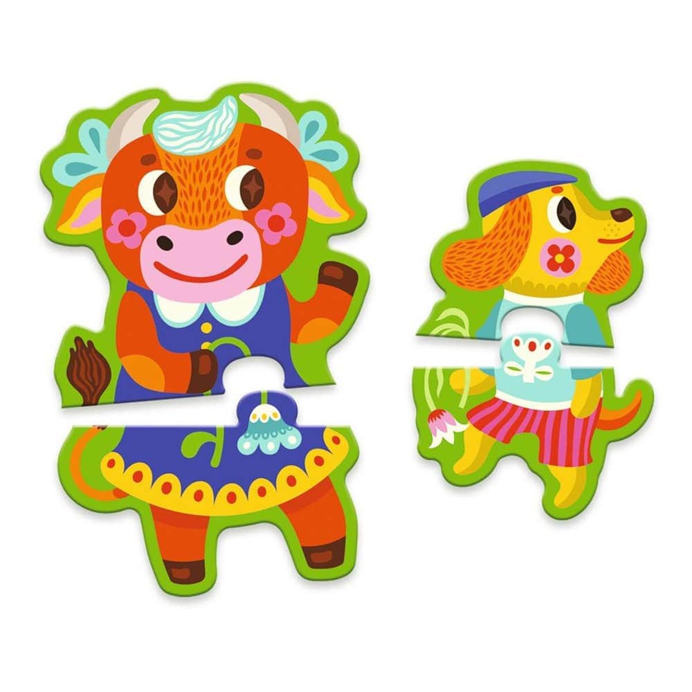 DJECO Puzzles y encajes Puzzle animales de la granja - Djeco DJ08266