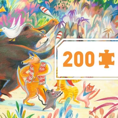 Djeco Puzzles y encajes Puzzle Banda musical del bosque 200 piezas - Djeco DJ07682