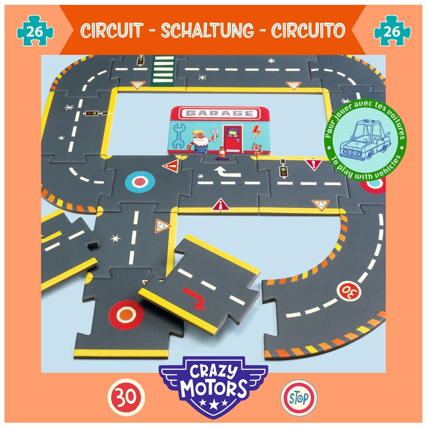Djeco Puzzles y encajes Puzzle Circuito de la ciudad - Djeco DJ05498