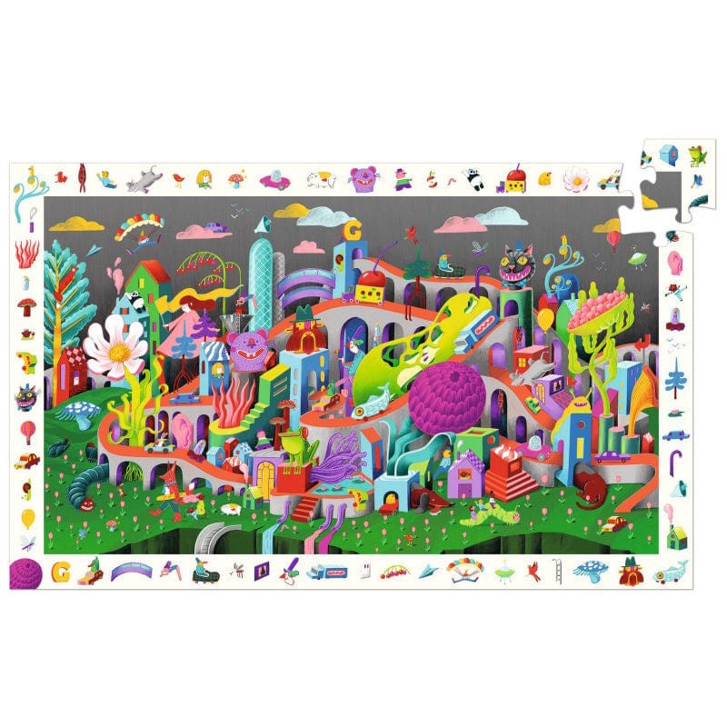 DJECO Puzzles y encajes Puzzle Crazy Town 100 piezas - Djeco DJ07462