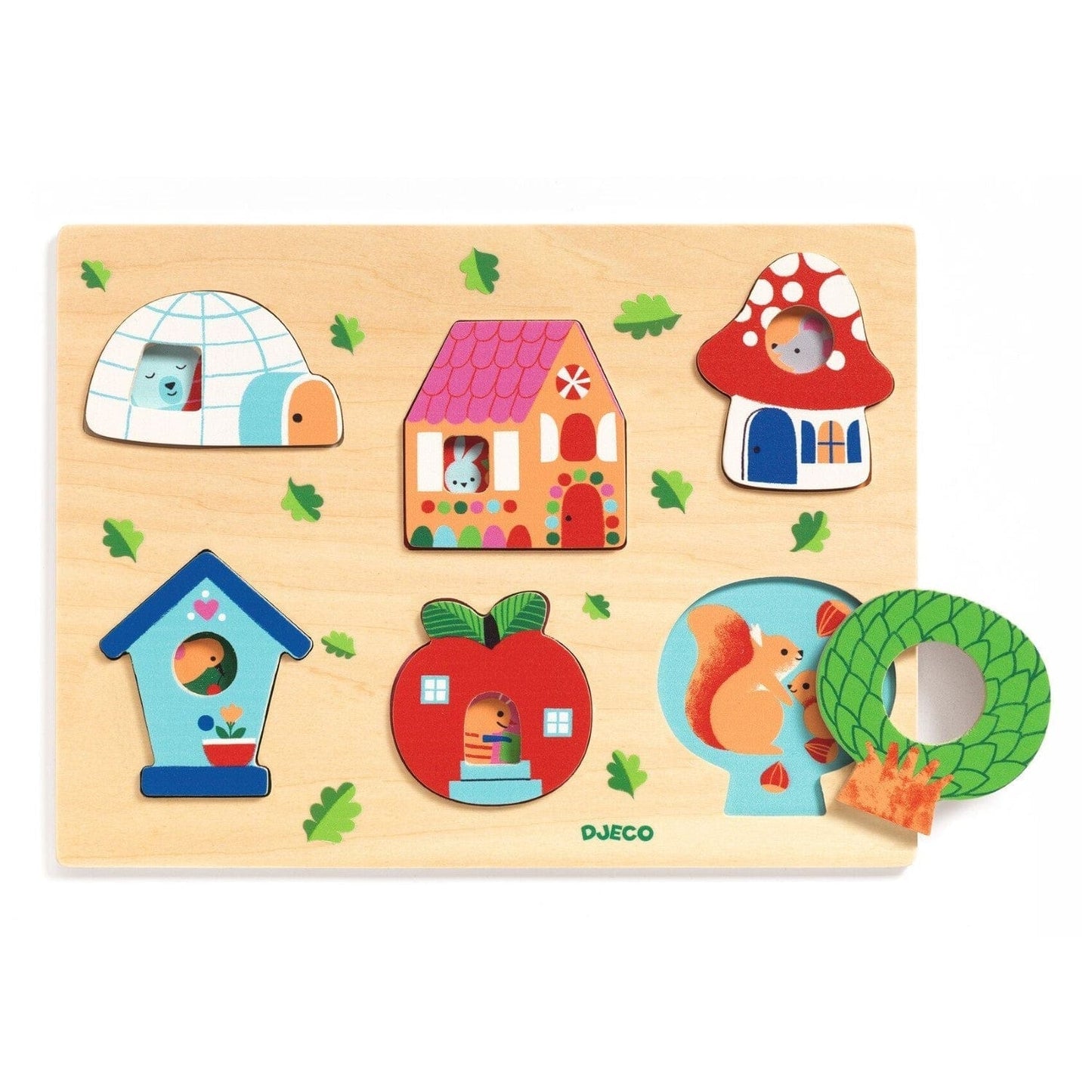 DJECO Puzzles y encajes Puzzle de encaje de madera hogar