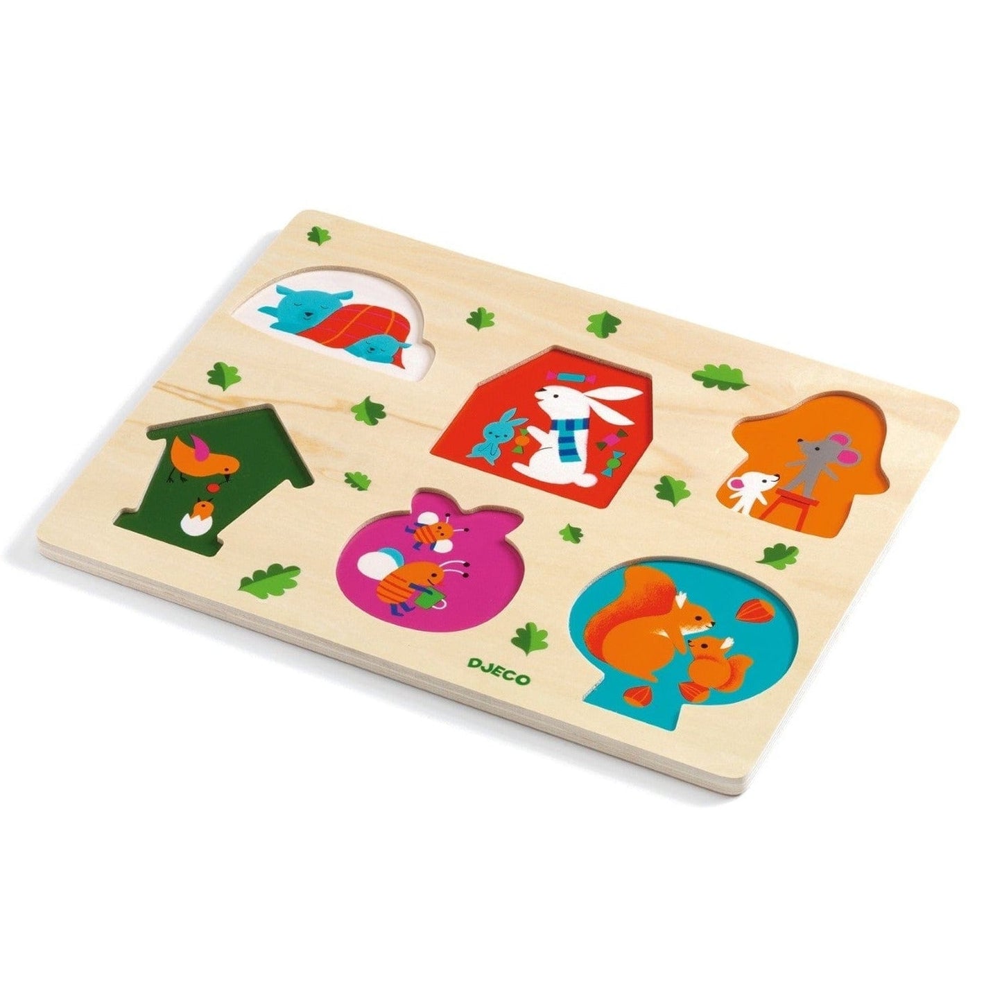 DJECO Puzzles y encajes Puzzle de encaje de madera hogar