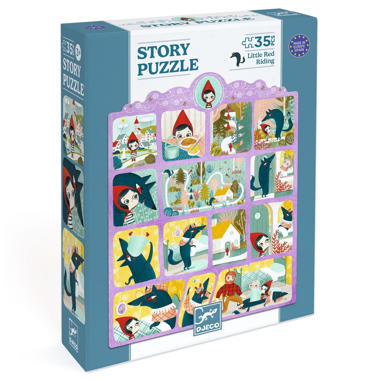 DJECO Puzzles y encajes Puzzle de Historia Caperucita Roja 35 piezas - Djeco DJ07050