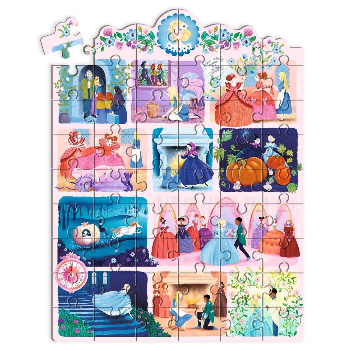 DJECO Puzzles y encajes Puzzle de Historia La Cenicienta 54 piezas - Djeco DJ07053
