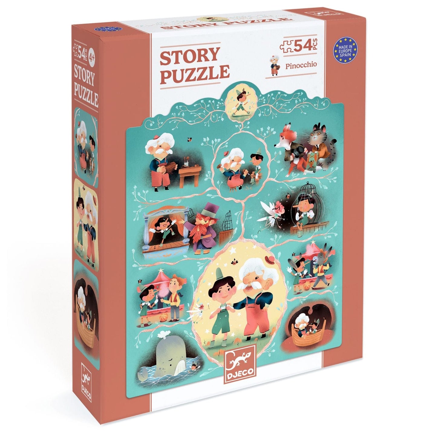 DJECO Puzzles y encajes Puzzle de Historia Pinocho 54 piezas - Djeco DJ07052