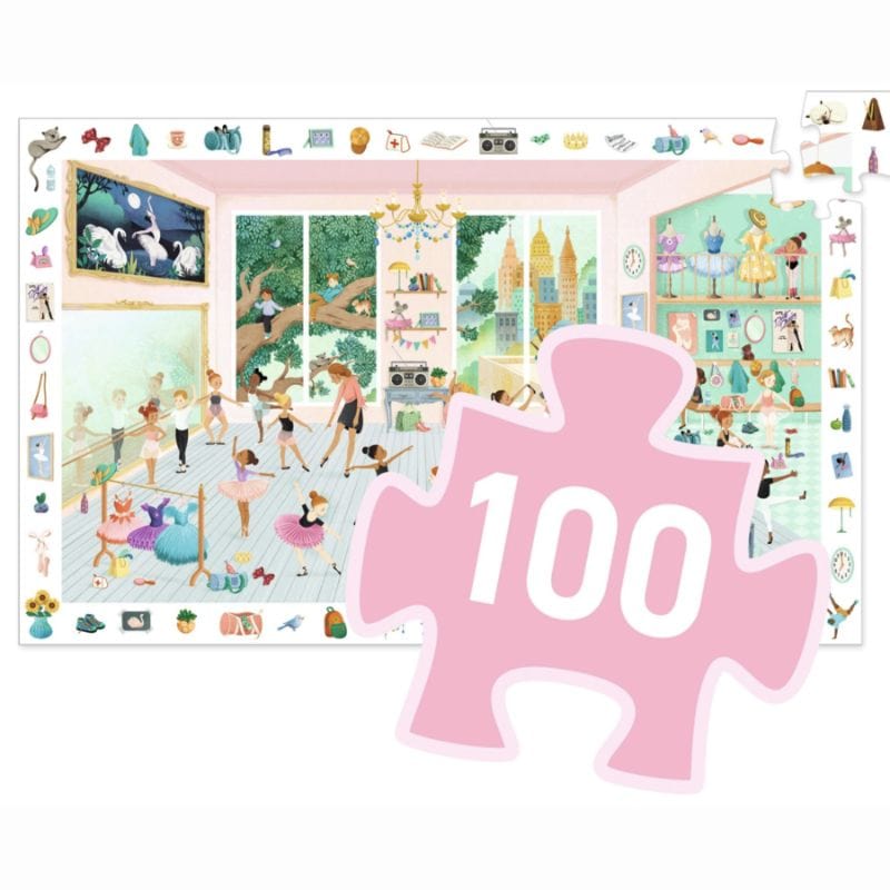 Djeco Puzzles y encajes Puzzle de Observación La escuela de danza 100 piezas- Djeco DJ07514