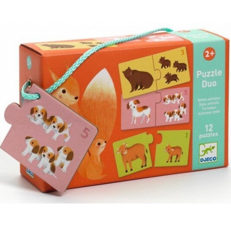 Djeco Puzzles y encajes Puzzle Duo Animales Bebé DJ08197